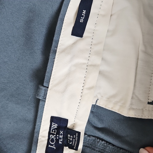 J.Crew Slimfit Flex Khaki Blue/Gray Men's Chino Pants 29x32 - Picture 4 of 5